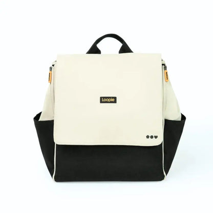 Loopie Robin Premium Diaper Bag | 30L Maternity Backpack with Changing Mat Baby Gear for babies - Ivory - Bouncing Baby