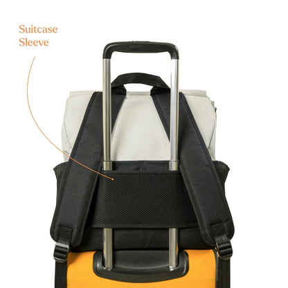 Loopie Robin Premium Diaper Bag | 30L Maternity Backpack with Changing Mat Baby Gear for babies - Ivory - Bouncing Baby