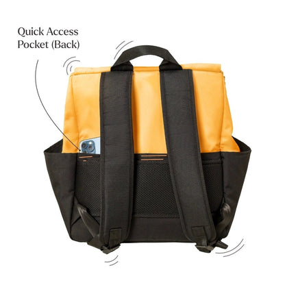 Loopie Robin Premium Diaper Bag | 30L Maternity Backpack with Changing Mat Baby Gear for babies - Orange - Bouncing Baby