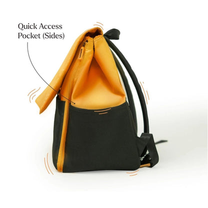 Loopie Robin Premium Diaper Bag | 30L Maternity Backpack with Changing Mat Baby Gear for babies - Orange - Bouncing Baby