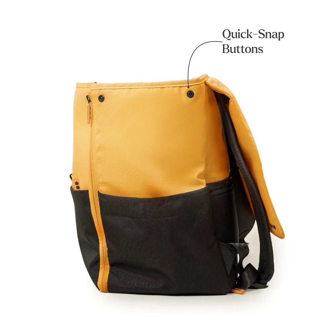 Loopie Robin Premium Diaper Bag | 30L Maternity Backpack with Changing Mat Baby Gear for babies - Orange - Bouncing Baby