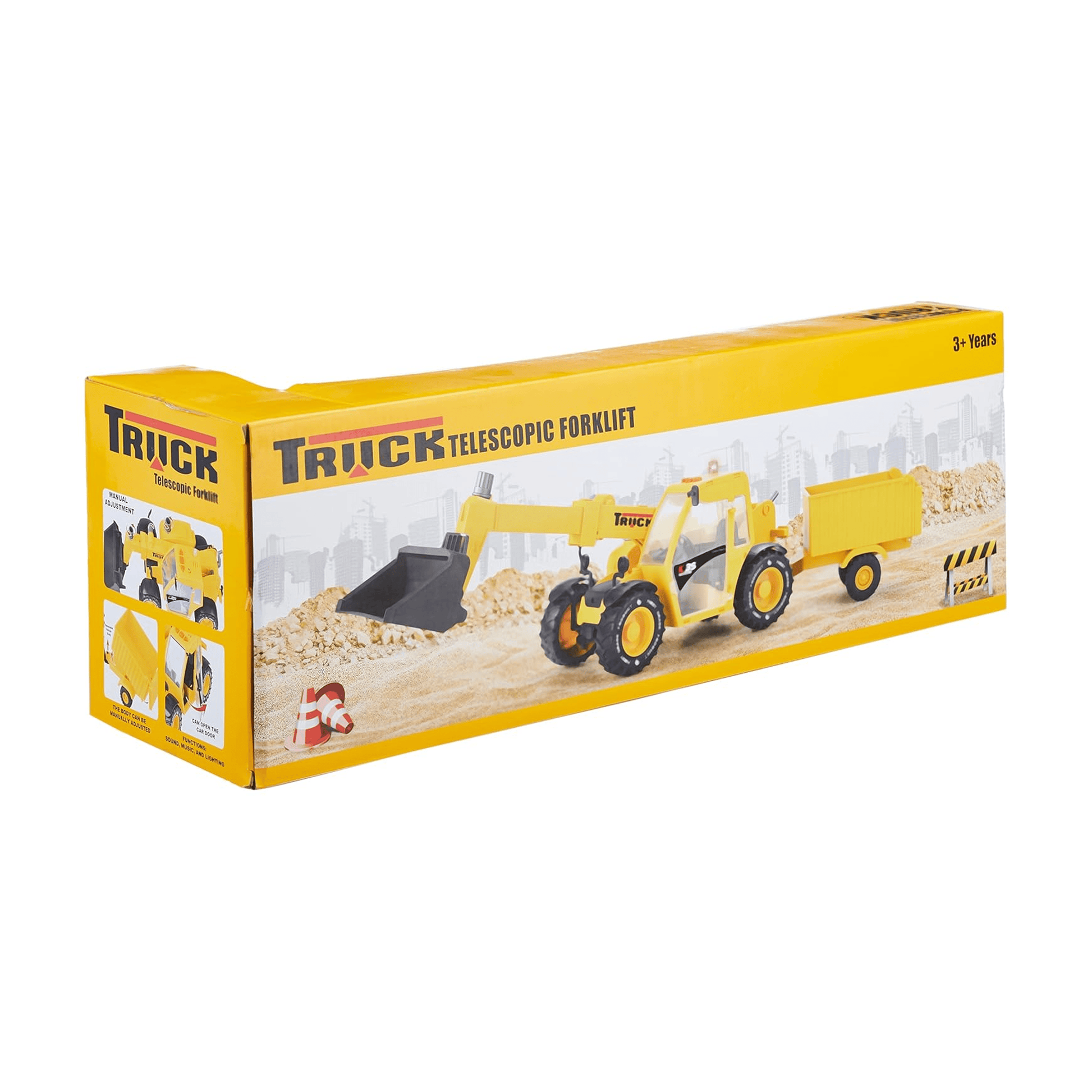 Lumo Powerful Construction Truck Toy | Lights & Sounds | With Front Loader & Trailer | Ages 3+ Kids Toys for babies - Bouncing Baby