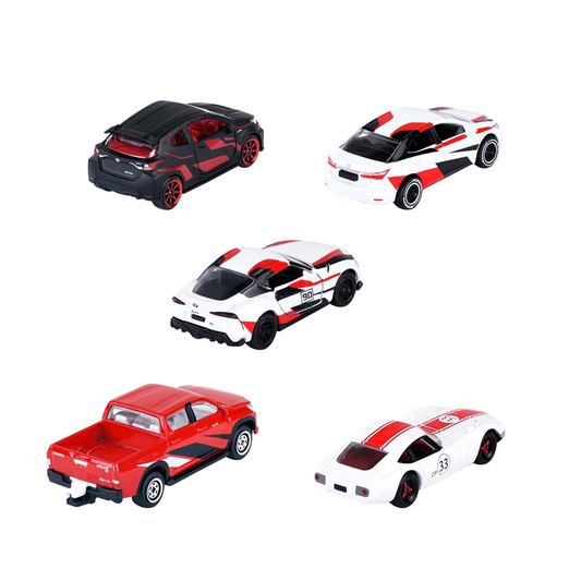 Majorette Japan Racer Gift Pack | 5 Toyota Die - Cast Cars | Supra, Hilux, 2000GT | 1:64 Scale Die - Cast Toys for babies - Bouncing Baby