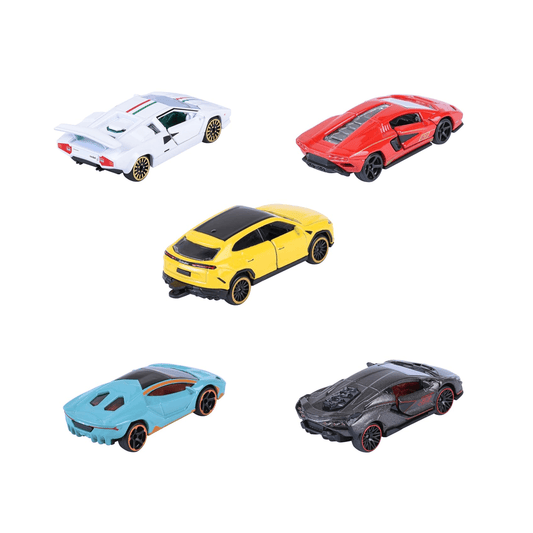 Majorette Lamborghini Gift Pack | 5 Die - Cast Supercars | Urus, Aventador & Countach | 1:64 Scale Die - Cast Toys for babies - Bouncing Baby