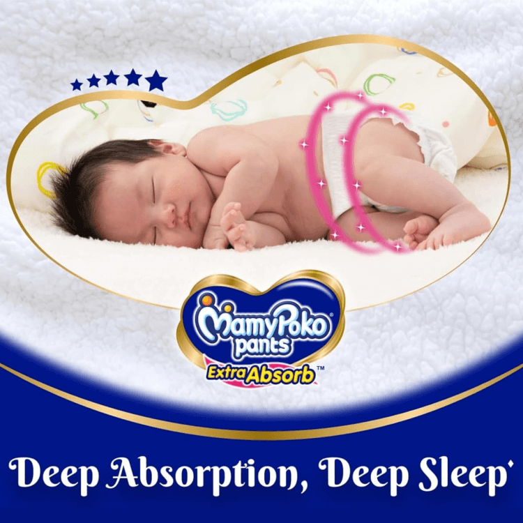 MamyPoko Pants Extra Absorb Baby Diapers | Up to 12 Hours Protection | Pant - Style Diapers Diaper Pants for babies - M - Bouncing Baby