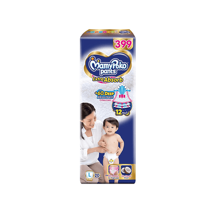 MamyPoko Pants Extra Absorb Baby Diapers | Up to 12 Hours Protection | Pant - Style Diapers Diaper Pants for babies - M - Bouncing Baby