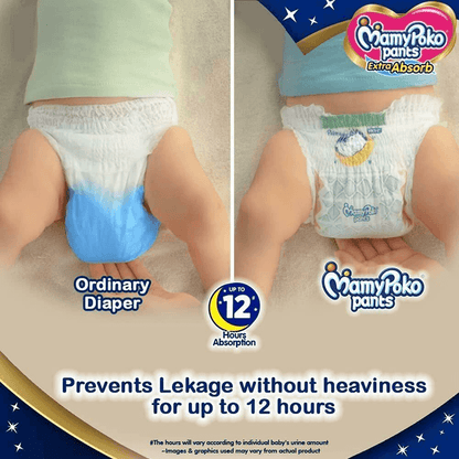 MamyPoko Pants Extra Absorb Baby Diapers | Up to 12 Hours Protection | Pant - Style Diapers Diaper Pants for babies - M - Bouncing Baby