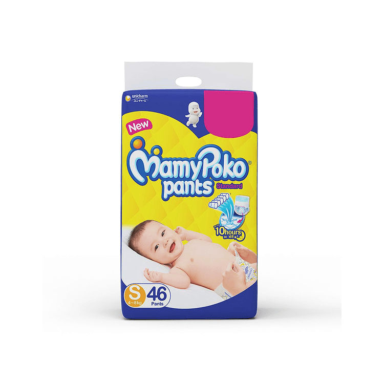 MamyPoko Pants Extra Absorb Baby Diapers | Up to 12 Hours Protection | Pant - Style Diapers Diaper Pants for babies - S - Bouncing Baby