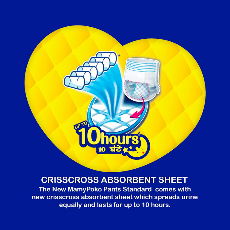 MamyPoko Pants Extra Absorb Baby Diapers | Up to 12 Hours Protection | Pant - Style Diapers Diaper Pants for babies - S - Bouncing Baby
