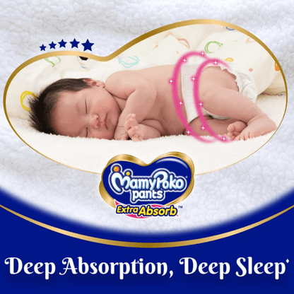 MamyPoko Pants Extra Absorb Baby Diapers | Up to 12 Hours Protection | Pant - Style Diapers Diaper Pants for babies - XL - Bouncing Baby