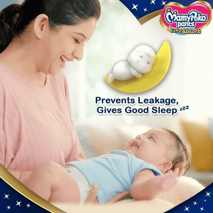 MamyPoko Pants Extra Absorb Baby Diapers | Up to 12 Hours Protection | Pant - Style Diapers Diaper Pants for babies - XXL - Bouncing Baby