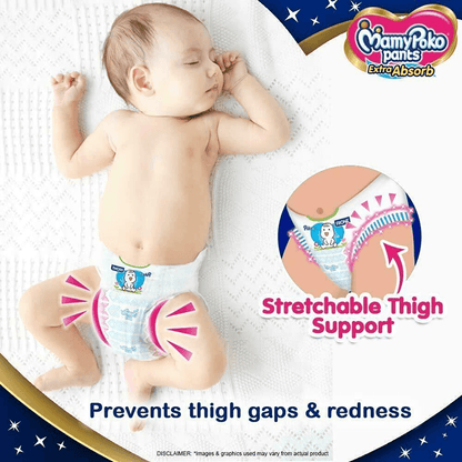 MamyPoko Pants Extra Absorb Baby Diapers | Up to 12 Hours Protection | Pant - Style Diapers Diaper Pants for babies - XXL - Bouncing Baby