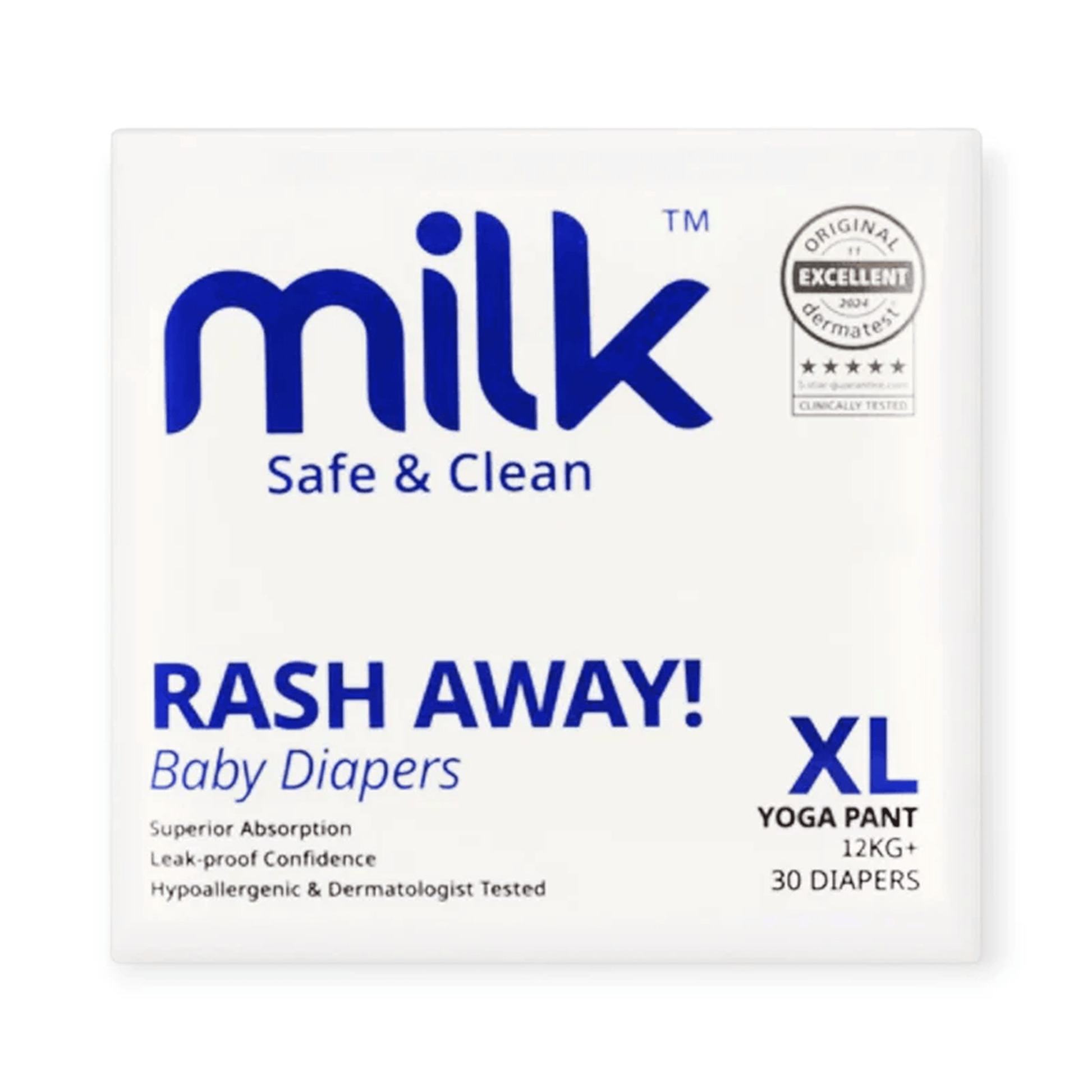 Milk Safe & Clean Rash Away! Diaper Pants | Yoga Pant Fit Diaper Pants for babies - XL - 36 Pack - Bouncing Baby