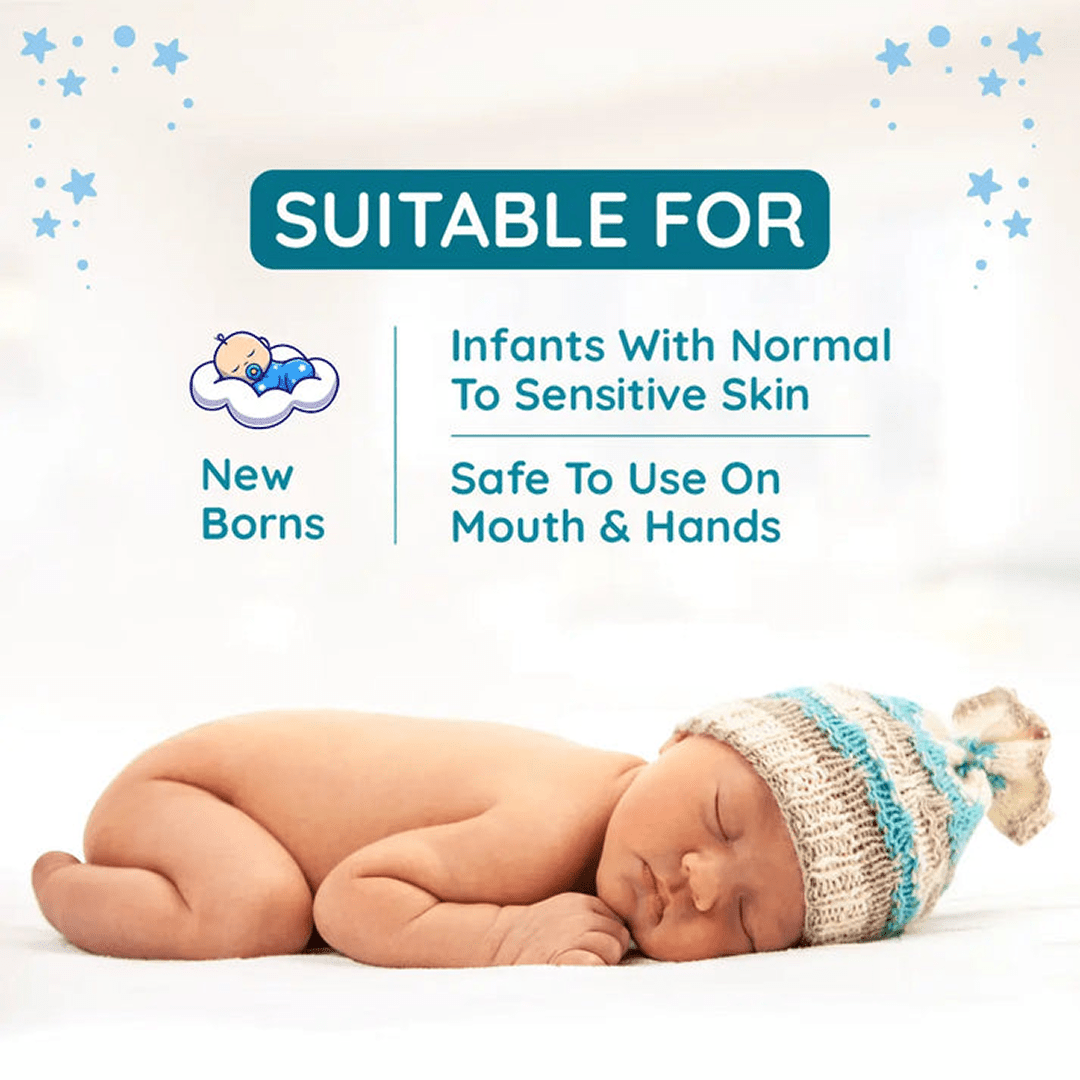 Mother Sparsh 99% Pure Water Baby Wipes | Unscented & Extra Thick | 100% Biodegradable | 72 Wipes Baby Wipes for babies - Bouncing Baby