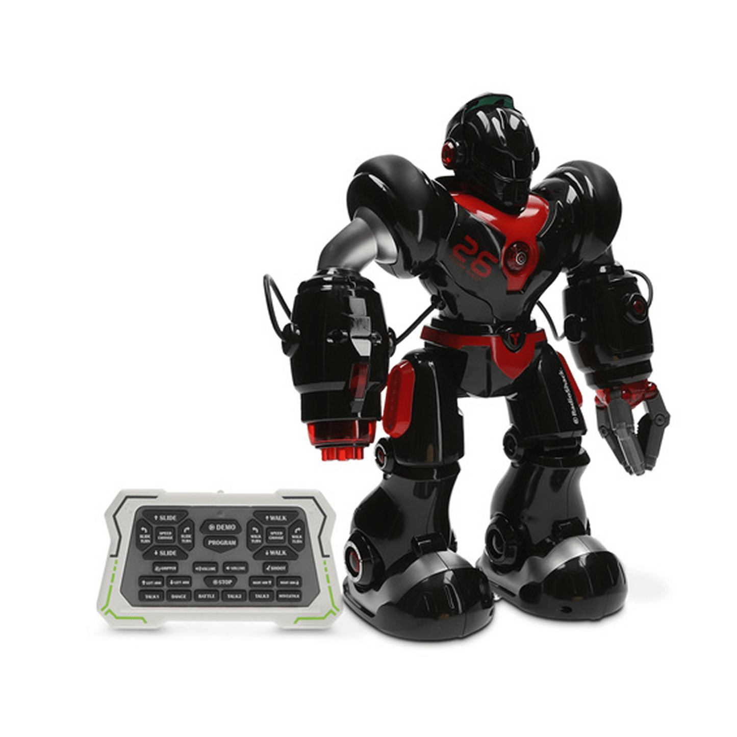 RadioShack Guard Bot President 1 | Infrared RC Robot | Programmable, Battle Mode & Gripper Arm Remote Control Toys for babies - Bouncing Baby