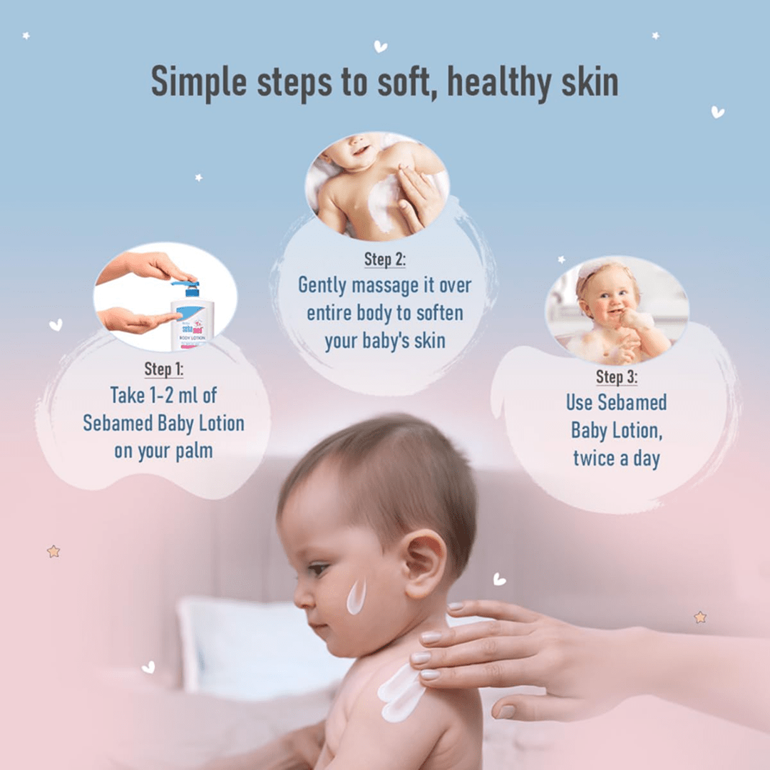 Sebamed Baby Body Lotion | pH 5.5 for Delicate Skin | With Camomile & Allantoin Baby Lotions for babies - 100ml - Bouncing Baby