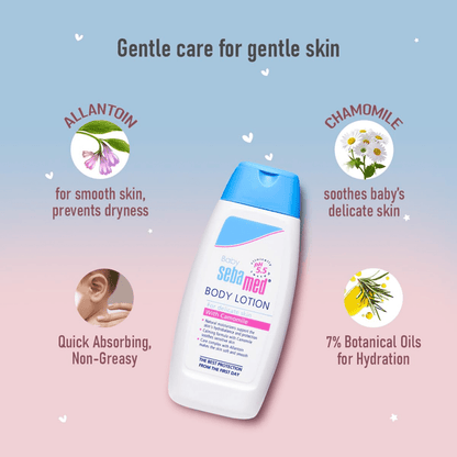 Sebamed Baby Body Lotion | pH 5.5 for Delicate Skin | With Camomile & Allantoin Baby Lotions for babies - 100ml - Bouncing Baby