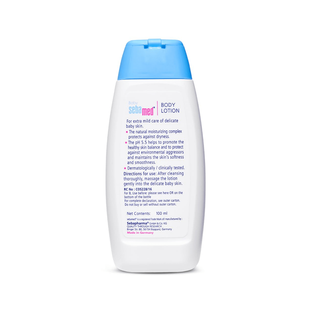 Sebamed Baby Body Lotion | pH 5.5 for Delicate Skin | With Camomile & Allantoin Baby Lotions for babies - 100ml - Bouncing Baby