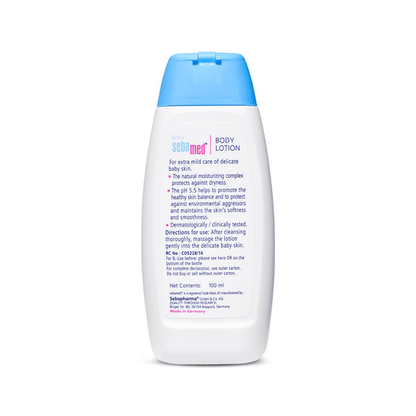 Sebamed Baby Body Lotion | pH 5.5 for Delicate Skin | With Camomile & Allantoin Baby Lotions for babies - 100ml - Bouncing Baby