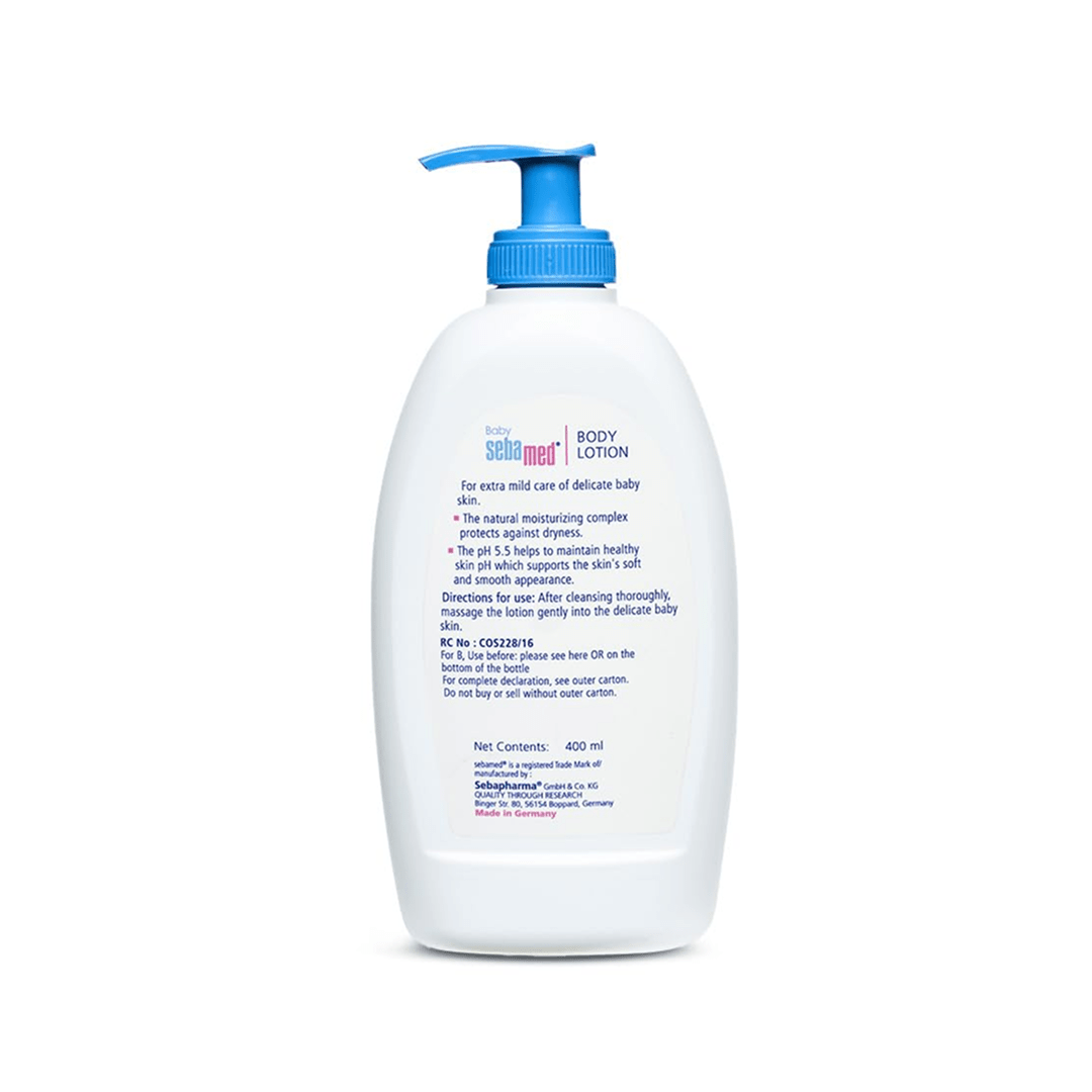 Sebamed Baby Body Lotion | pH 5.5 for Delicate Skin | With Camomile & Allantoin Baby Lotions for babies - 400ml - Bouncing Baby