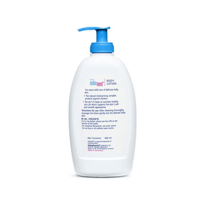 Sebamed Baby Body Lotion | pH 5.5 for Delicate Skin | With Camomile & Allantoin Baby Lotions for babies - 400ml - Bouncing Baby