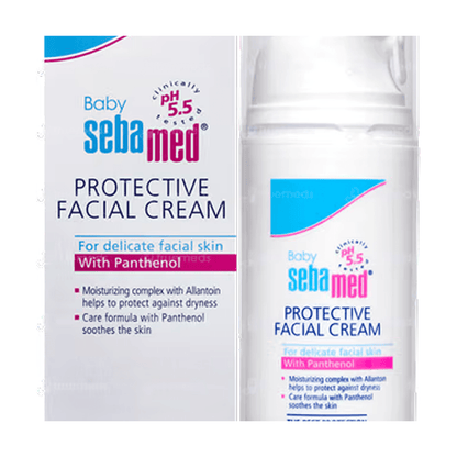 Sebamed Baby Protective Facial Cream | pH 5.5 with Panthenol & Allantoin | For Delicate Skin Baby Cream for babies - 100ml - Bouncing Baby