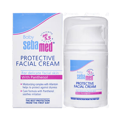 Sebamed Baby Protective Facial Cream | pH 5.5 with Panthenol & Allantoin | For Delicate Skin Baby Cream for babies - 50ml - Bouncing Baby