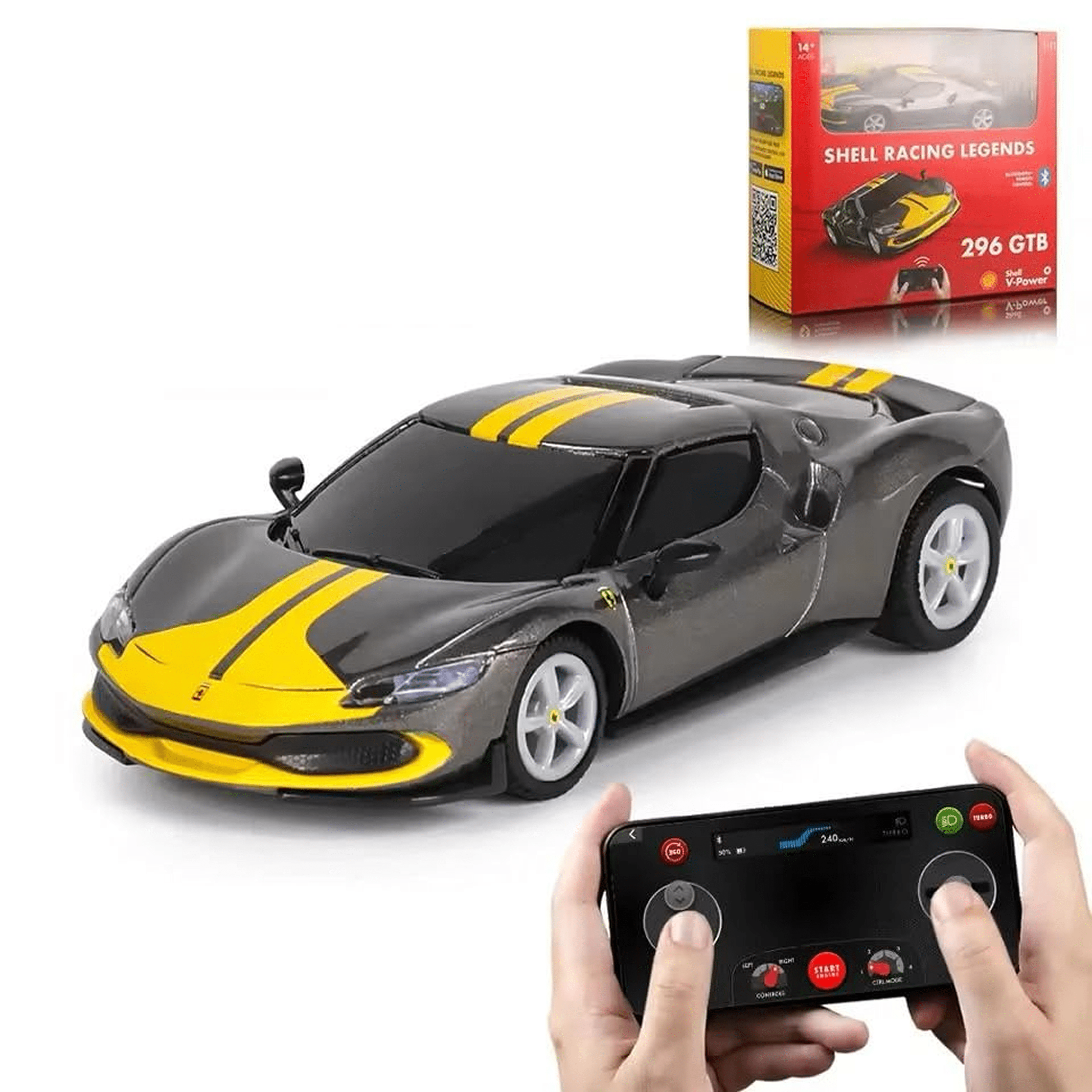 Shell Racing Legends Toy Shell Racing Legends Ferrari 296 GTB | Bluetooth Remote Control Car ...