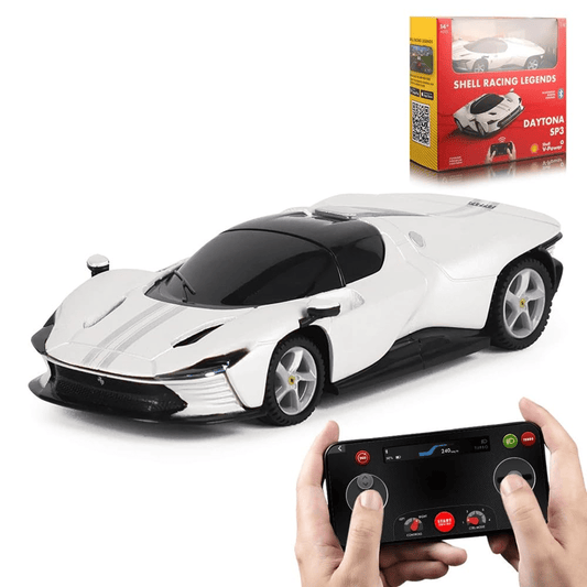 Shell Racing Legends Ferrari Daytona SP3 | Bluetooth Remote Control Car | App Controlled | 1:41 Scale Remote Control Toys for babies - Bouncing Baby