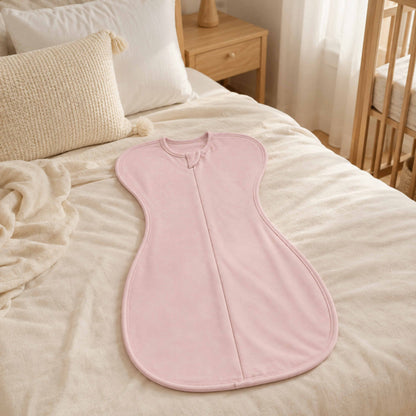 Soft Pink Newborn Baby Swaddle Pod | Ergonomic Zip-Up Sleep Sack | Cotton Swaddle Sack Baby Gear for babies - Bouncing Baby