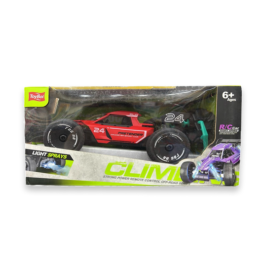ToyBoi High - Speed RC Climbing Car | Rear Mist Spray & LED Lights | Off - Road Buggy | 2 Rechargeable Batteries Remote Control Toys for babies - Bouncing Baby