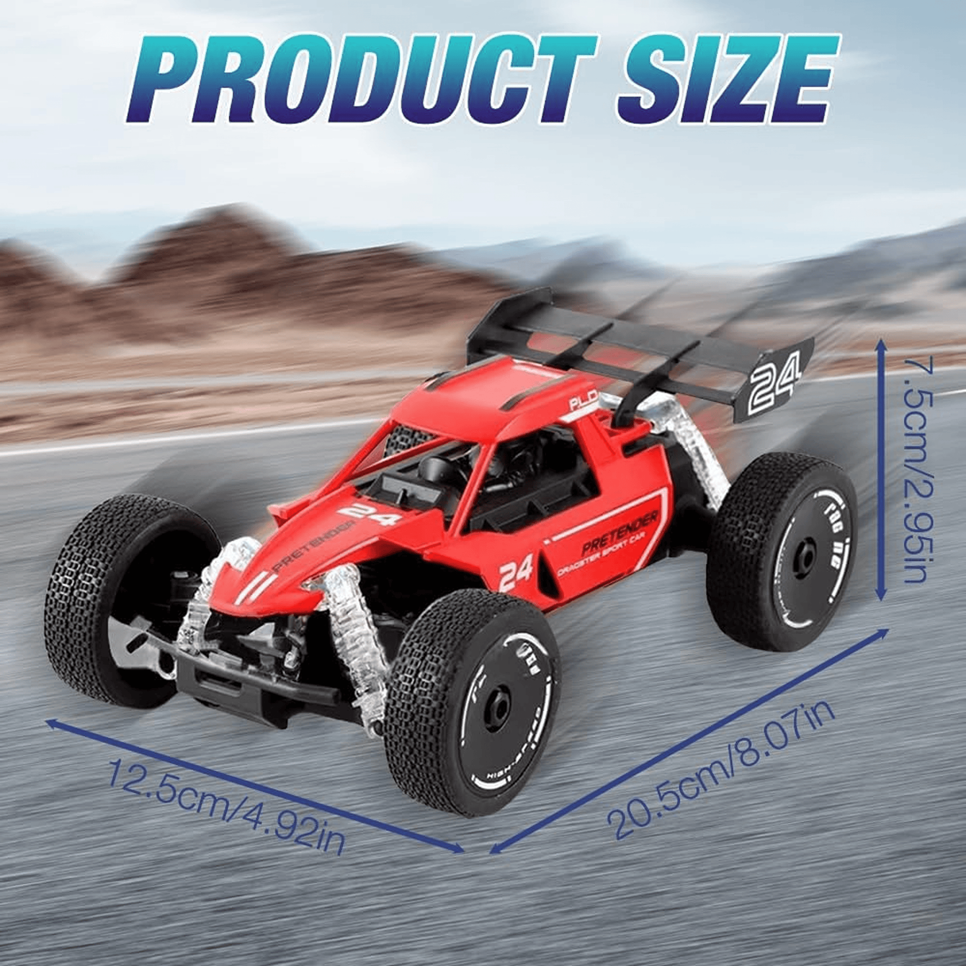ToyBoi High - Speed RC Climbing Car | Rear Mist Spray & LED Lights | Off - Road Buggy | 2 Rechargeable Batteries Remote Control Toys for babies - Bouncing Baby