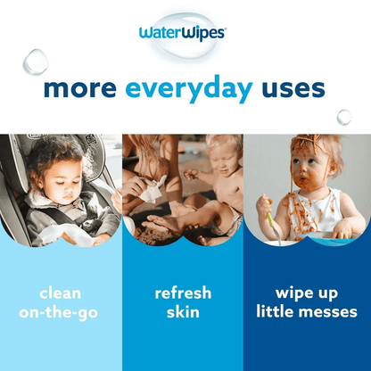 WaterWipes Original Baby Wipes | 99.9% Water | For Sensitive Newborn Skin | 60 Wipes Baby Wipes for babies - Bouncing Baby