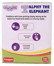 Giggles Alphy The Elephant Pull Along Toy - Blue