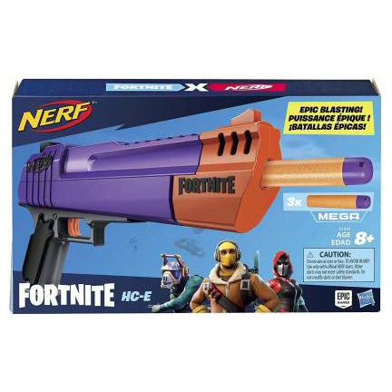 NERF Fortnite HC-E Mega Dart Blaster, Includes 3 Official Mega Fortnite Darts, for Youth, Teens, Adults Guns & Darts  (Multicolor)