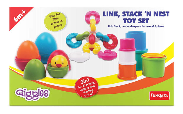 Funskool Link, Stack and Nest Toy Set,Multicolor