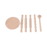 HILIFE Time Rolling Pin & Board Kitchen Set - Brown