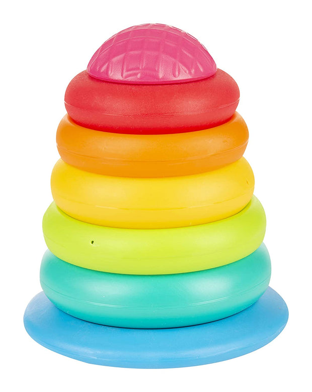Giggles - Stack A Ring , Multicolour stacking toy with 5 Colourful rings, Helps to Grasp,Shake and Stack, 12 months & above, Infant and Preschool Toys