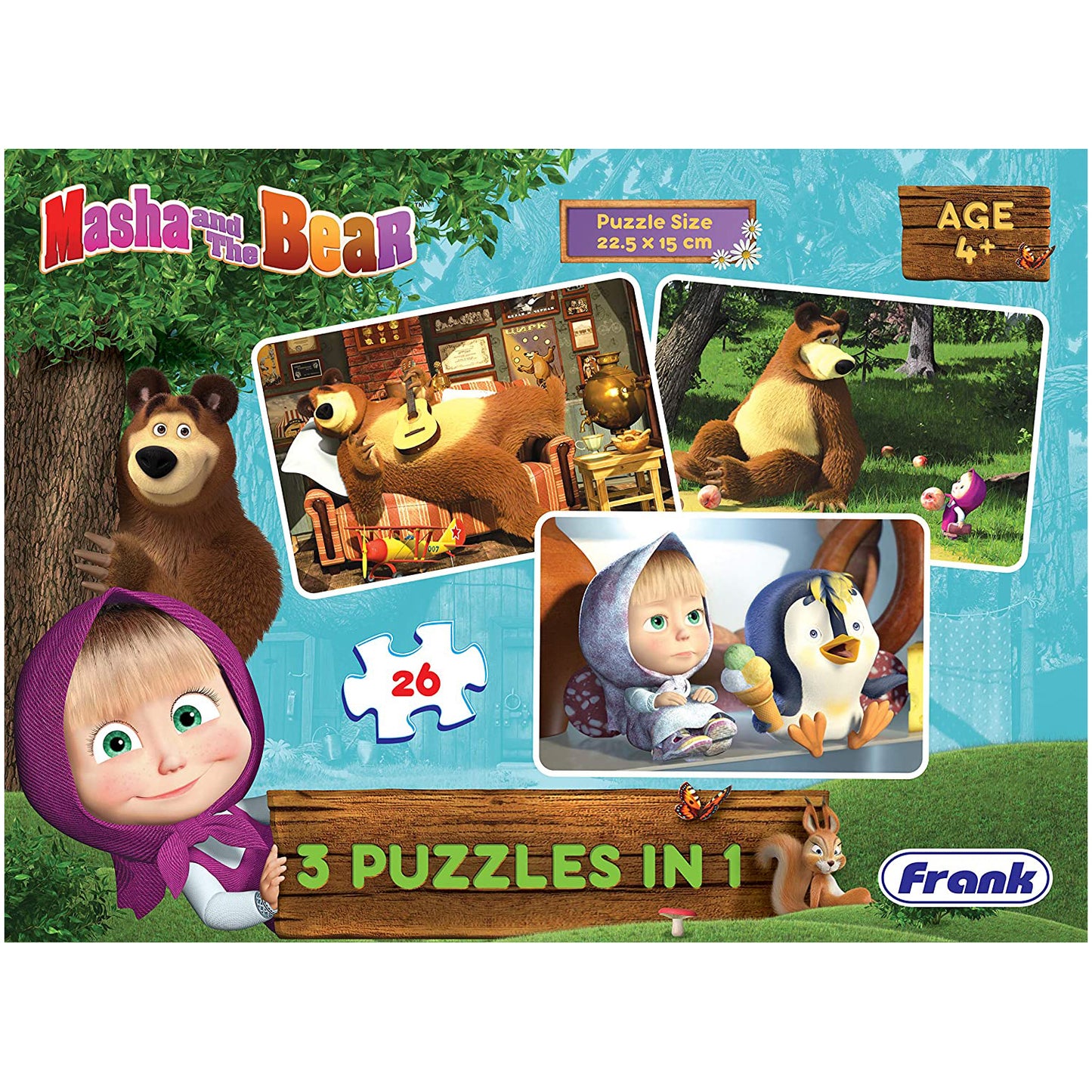 Frank Masha and the Bear 3 in 1 Puzzle