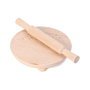 HILIFE Time Rolling Pin & Board Kitchen Set - Brown