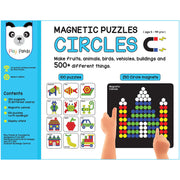 PLAY PANDA Magnetic Puzzles : Circles (Includes 250 Circle Magnets + 100 Puzzles + Magnetic Board + Display Stand)  (Multicolor)