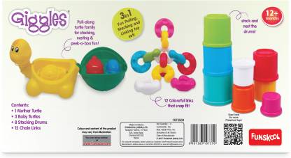Funskool-Giggles Pull Stack N Link Toy Set  (Multicolor)
