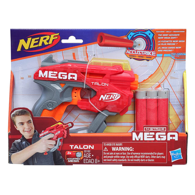 Nerf Mega Talon Blaster -- Includes 3 Official AccuStrike Mega Darts (Multicolour)