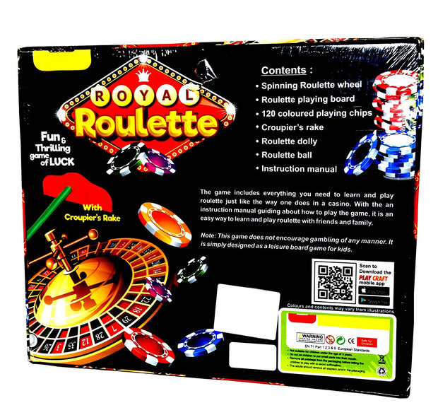 Kidsor Royal Roulette Fun and Thrilling Game of Luck with Croupier's Rake Money & Assets Games Board Game Party & Fun Games Board Game Board Game Accessories Board Game