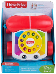Fisher-Price Plastic Chatter Telephone, Colourful Toy With Sound For Pretend Play And Pull Along Toy, Multicolor