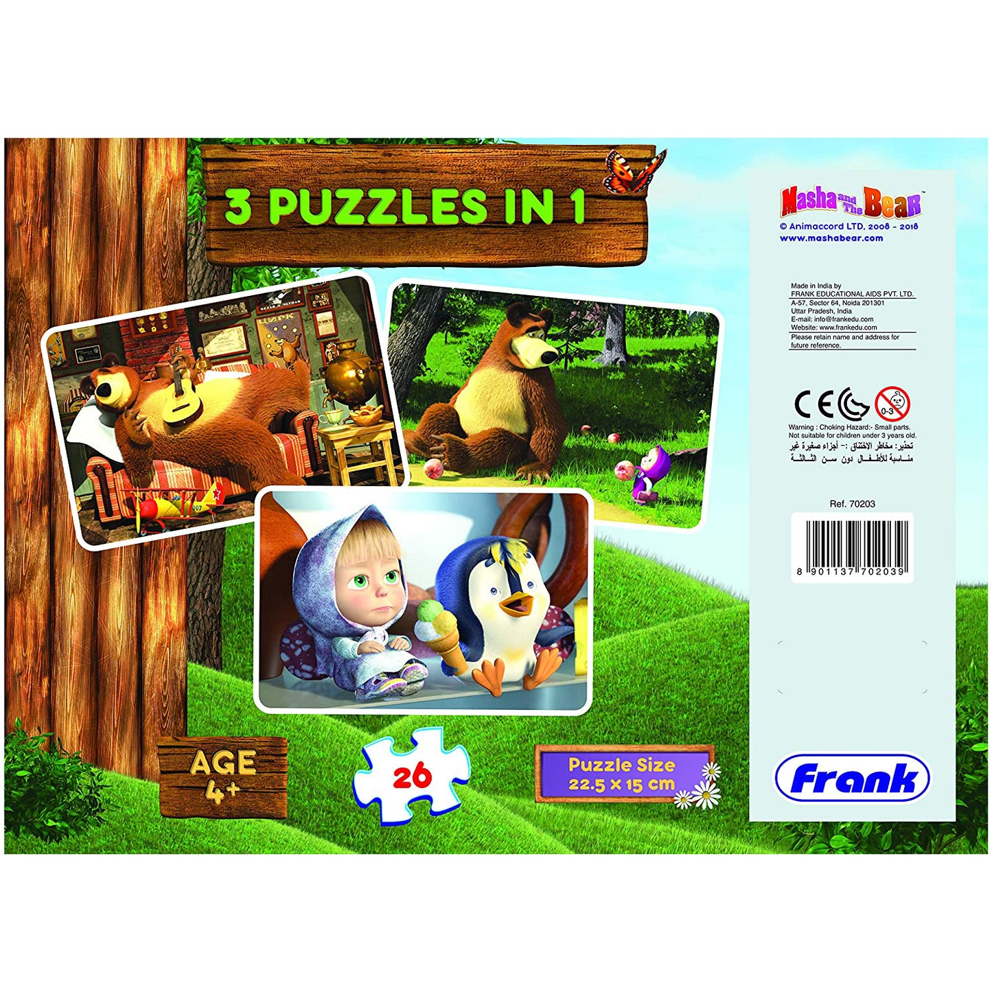 Frank Masha and the Bear 3 in 1 Puzzle