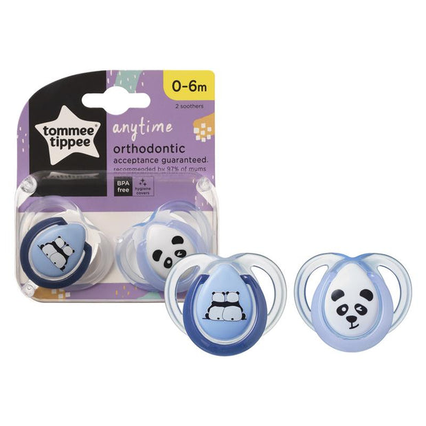 Tommee Tippee Closer To Nature Any Time Soothers 0-6 Months 2 Pack