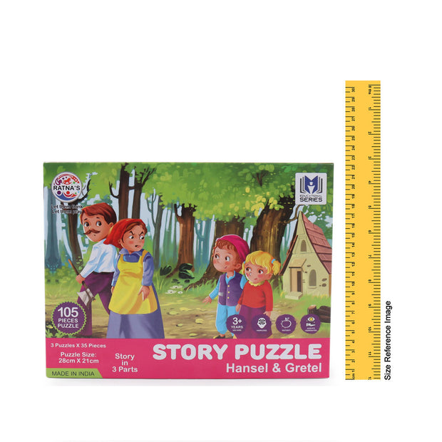 Ratnas Story in 3 Parts Jigsaw Puzzle Hansel & Gretel Multicolor - 105 Pieces