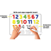 MON N MOL TOY Magnetic Learn to Write Numbers - includes Write and Wipe Magnetic Board, 30 Number Magnets, Dry Erase Sketch Pen and Duster  (Multicolor)