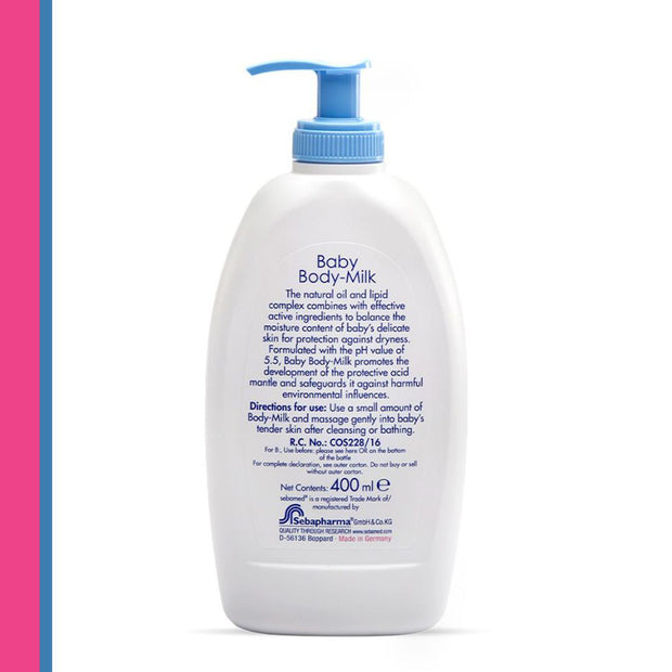 Sebamed Baby Body Milk - 400 ml 0 Months+, pH 5.5, ideal for healthy skin, vital protection for delicate dry skin